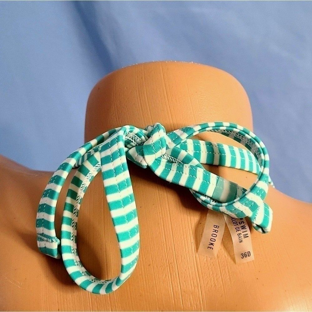 Aerie Bridget Swimwear Bikini Top Halter, Green, swim bikini top Size 36D - Picture 7 of 9